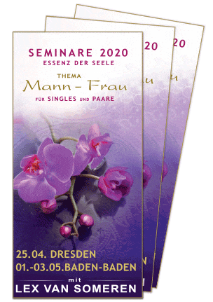 Seminar-Flyer Mann-Frau-Flyer mit Lex van Someren