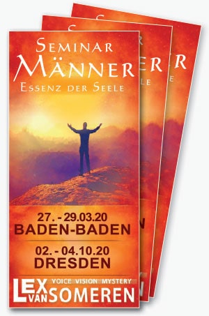 Männerseminar-Flyer mit Lex van Someren