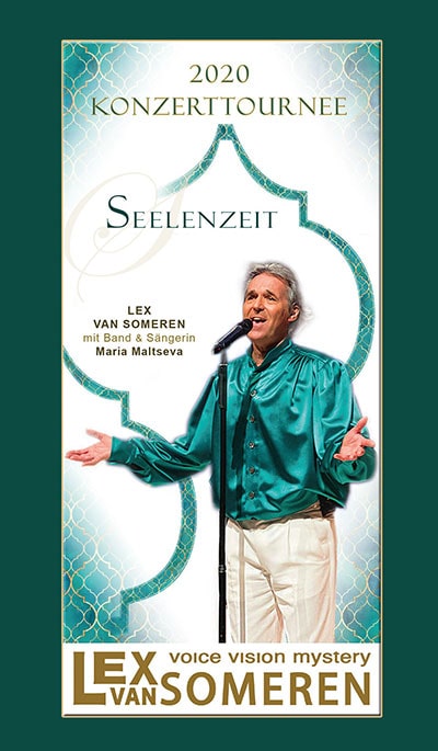 Tournee-Flyer "Seelenzeit" 2020 mit Lex van Someren, spirituelle Musik